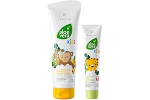 LR HEALTH & BEAUTY LR Aloe Vera Kids Set pour enfant (3 en 1, gel douche, shampoing & après-shampooing, gel dentaire magique scintillant)
