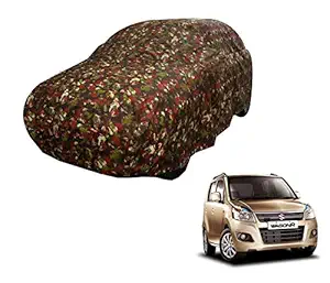 Auto Hub Car Body Cover Compatible with Maruti Suzuki WagonR (Model : 2000-2018, Jungle Print)