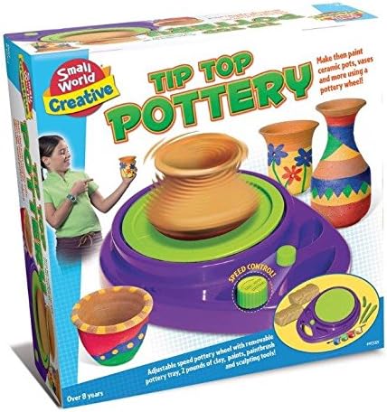 Children Kids Boys Girls Make Your Own Tip Top Pottery - Top Rated Arts &amp; Crafts - Birthday Christmas Gift Present Fun Arts &amp; Crafts Games &amp; Toys Idea Age 8+ Young Designer Kit