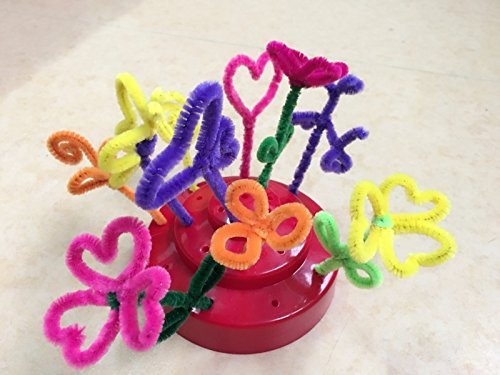G2PLUS Pfeifenreiniger 150 Stück Chenilledraht 6 MM * 30 CM Biegeplüsch für Kinder zum Basteln und Dekorieren (150 PCS-15 Farben) - 5