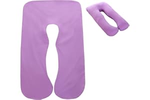 ACUNNY Funda De Cojín De Embarazo En Forma De U, Almohada De Maternidad Completa, Funda De Reemplazo, Almohada Del Cuerpo, Funda Extraíble Y Lavable, Soporte Abdominal, Almohada De Dormir Lateral