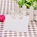 Produktbild JZK® 50 x Weiß Schmetterling Tischkarten, Schimmer perle-weiss Tabellennummer Platzkarten Sitzkarte Name Karten, Tischdeko für Hochzeit Geburtstage Taufe Party Babyparty Baby Shower Feier