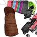 Deluxe 2 In 1 Stroller Pushchair Buggy Footmuff - Black To Fit Maclaren, oBaby, Zeta Vooom, Tippitoes, Hauck, Chicco, Graco Mamas And Papas