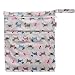 Damero 3pcs Pack Wet Dry Bag for Cloth Diapers Nappy Bag Daycare Organiser Bag, Dogs