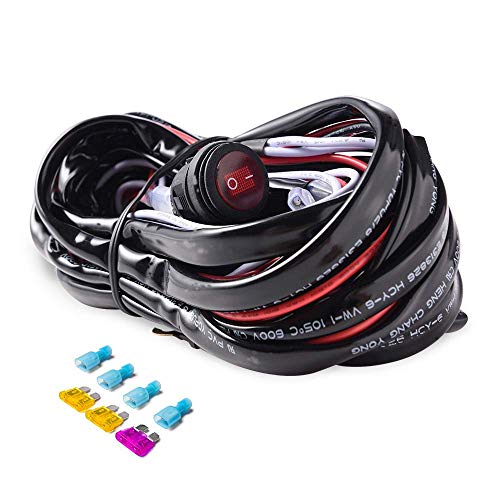 Led light bar wiring harness off road 40a relay on-off waterproof switch