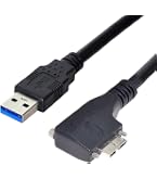 SYSTEM-S Micro USB 3.0 Kabel Mit 90° Winkel – 27 Cm, Rechts Gewinkelt, Für Externe Festplatten & Mehr