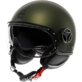 MOMODESIGN Fgtr Evo Motosiklet Kaskı A&ccedil;ık Kask Mono Matt Green Black XS