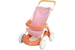 Smoby - Baby Nurse - Poussette - pour Poupons Jusqu'à 42 cms - Hauteur de Poignée 58 cms - Poche et Panier de Rangement - A Partir de 18 Mois - Fabrication Espagnole