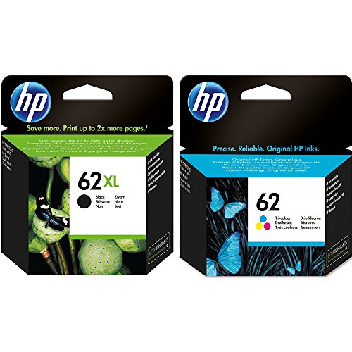 HP 62 Schwarz + HP 62XL Farbe, 2 Kartuschen, 1 x C2P05AE und 1 x C2P06AE