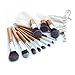Galwad ®11pcs Makeup Brush Set - Natural Makeup Brushes - Cosmetics Tools - Bamboo Handles Makeup Brushes Set - Soft Make up Brush Set - Eco-friendly Make Up Brush Kit - Make up Brushes (11Pcs Bamboo)