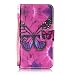Produktbild Nancen Samsung Galaxy S3 I9300 I9305 / S3 Neo I939i (4,8 Zoll) Hülle Case Handyhülle Brieftasche Etui Lederhülle Schutzhülle Abdeckung Bookstyle Klappcase mit 2 Kartenslots 1 Wallet Tasche Handgelenk Seil Magnetverschluss Bracket-Funktion Full Silikon Weich Innenschale Gemaltes Muster [Schwarzer Schmetterling]