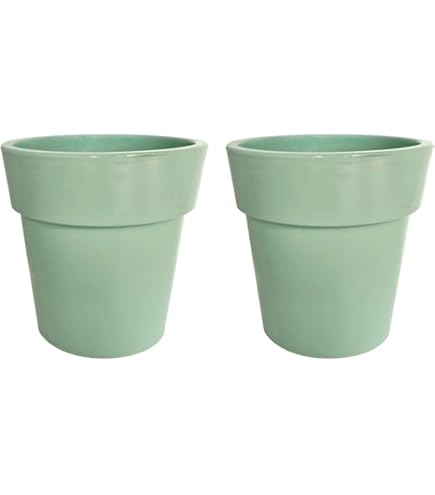 Maceta De Plástico 40cm Resistente Decorada Color Terracota