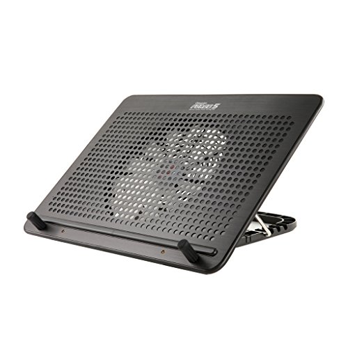 Techkoo 12-19Zoll Laptop Kühler Cooler Kühlpad mit USB Buchse und Super Großer Lufter, Schwarz