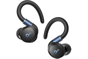 soundcore von Anker Sport X20, kabellose Workout Kopfhörer, drehbare und ausziehbare Ohrhaken, Geräuschunterdrückung, tiefer Bass, IP68 wasserdicht, schweißfest, staubdicht, 48h Play, Sport Kopfhörer
