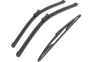 MOZBATTE Pour Peugeot Pour 208 2012 2013 2014 2015 2016 2017 26 "+ 16" + 14" Essuie-glace Avant Arrière Pare-brise Accessoires Fenêtre 3 Pièces