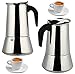 Produktbild Espressokocher Espressobereiter Induktion geeignet | 12 Tassen | Edelstahl | Espressomaschine Mokkakocher