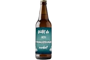 ‎GRAVURZEILE GRAVURZEILE Flaschenetikett - Willst du mein Trauzeuge werden - Witzige Geschenke Trauzeuge fragen - Geschenk für den Trauzeugen zur Hochzeit - 120 x 97 mm - für jede Flasche geeignet Bier Whisky Wein