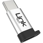 Linktech Micro USB to Type-C D&ouml;n&uuml;şt&uuml;r&uuml;c&uuml; Adapt&ouml;r, 5 Gbps Veri Aktarım Hızı, 2.4A Hızlı Şarj Desteği, Kompakt Metal Alaşım Şık