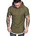 Produktbild herren t-shirt Liusdh Männer Sweatshirt Langarm Herbst Winter Herren Kapuzenpullover Sale Casual Sweatshirt Hoodies Top Bluse TrainingsanzügeArmy GreenXXL