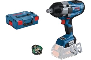 Bosch Professional BITURBO avvitatore a massa battente a batteria GDS 18V-1050 HC (coppia serr. 1.050 Nm, coppia di spunto 1.700 Nm, mod.Connectivity, batterie e caricabatteria non incl., L-BOXX 136)