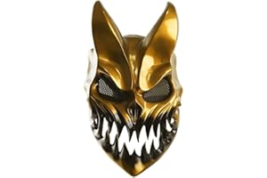 BTSEURY Máscara de Halloween para cosplay, masacre de Halloween para prevalecer con boca móvil para Halloween