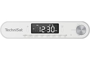 TechniSat Viola Küchenradio - Unterbau Radio mit UKW/FM, LED Display, Arbeitsleuchte, Timer, Bluetooth, Weckfunktion, Freisprecheinrichtung, 5 W Lautsprecher