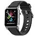 Produktbild Nomad Silicone Strap, Armband für Apple Watch 42 mm, silber-schwarz