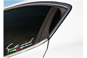 HENGYUESHANG Autocollants De Fenêtre Latérale De Voiture, Décoration De Bricolage, pour Alfa Romeo 147156166159 Alfa GT Giulietta Giulia Stelvio 4C 8C Style De Voiture