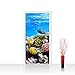 Produktbild Türtapete selbstklebend 100x211 cm PREMIUM PLUS Tür Fototapete Türposter Türpanel Foto Tapete Bild - Aquarium Korallen Unterwasser Meer Fische Riff Korallenriff Underwater Reef - no. 105