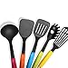 Produktbild Aqi Küchenartikel Set 5 Stück Silikon Flexible Pfanne Löffel Spatel Pasta Löffel Schaufel in solide und hitzebeständige Material