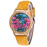 IG Invictus Damen Mode Casual Lederstrap Analog Quarz Runde Uhr T40 N Quarzuhr Gelb Quarz Uhr