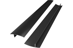 Silicone Stove Gap Covers (2 pcs), 25in Kitchen Silicone Heat Resistant Stove Counter Gap Cover Stovetop,Heat Resistant Oven Gap Filler Seals Gaps Between Stovetop And Counter, Easy To Clean (black)
