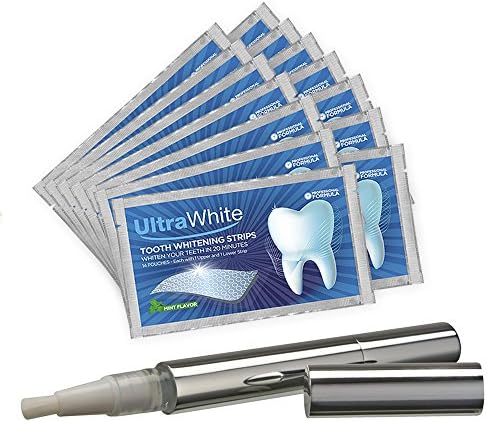 28 Professional Home Treatment Teeth Whitening Strips Mint Flavoured – Removes years of Stains, Instruction Manual and Teeth Shade Guide included, Long Lasting Results