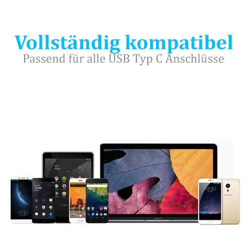 Micro USB zu USB Typ C 3.1 [Angebot Verfügbar] ( Thunderbolt ) Adapter 2er Pack .Verwandelt Micro USB in ein USB Typ C 3.1 Stecker für OnePlus T3, Xperia X Compact / Xperia XZ,Apple MacBook, Huawei, MSI, Nokia und für viele weitere Produkte, die einen USB Typ C bzw. Type C Anschluss erfordern. - 4