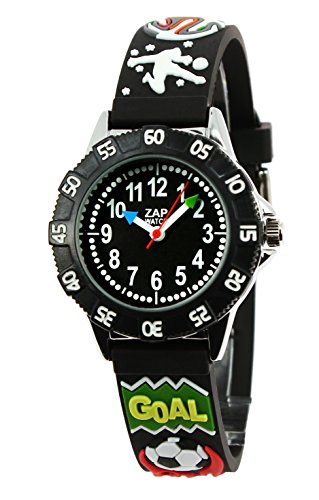 Baby records - Reloj de cuarzo para niño, correa de plástico color negro