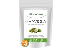 MoriVeda® - Graviola in polvere I Vegan I Estratto di frutta in polvere, altamente concentrato I 1x 120g
