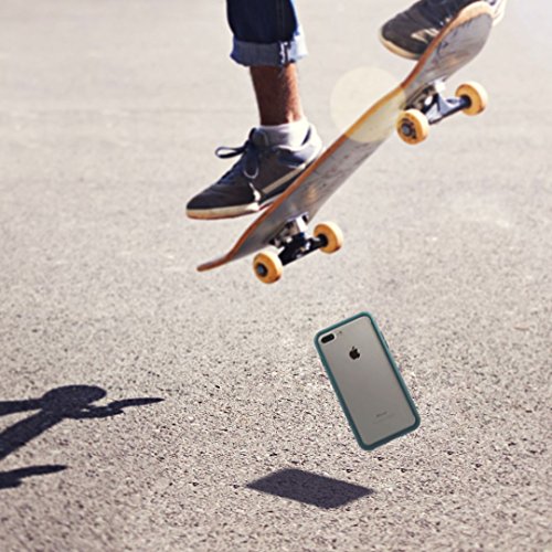 iPhone 8 Plus Bumper Funda  Also Fit iPhone 7 Plus  - RhinoShield  CrashGuard  Carcasa - Absorci  n de Impactos  ShockSpread Tecnolog  a  Case - Fino y Ligero  30 a  os de garant  a  - Rojo
