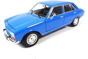 OPO 10 - Coche 1/24 Compatible con Peugeot 504 1975 Azul (Welly 24001)