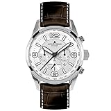 Jacques Lemans 40-5B Chronograph Uhr Herrenuhr Lederarmband Edelstahl 100m Analog Chrono Datum braun UVP € 179,--