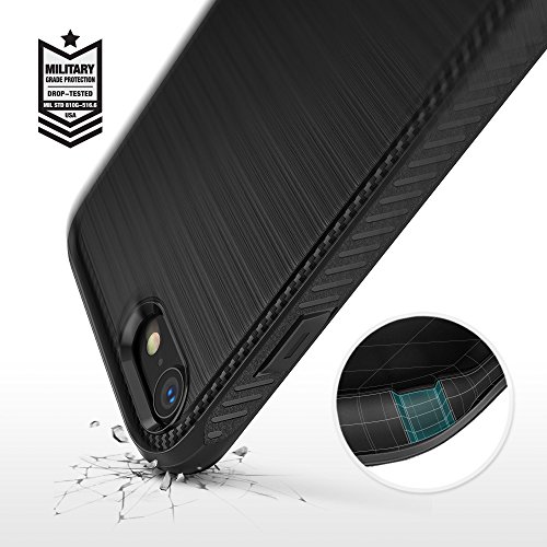 Ringke Funda Apple iPhone 8  iPhone 7  Onyx   Fuerza el  stica  Durabilidad Flexible  Duradero Antideslizante Gota protecci  n  TPU Defensivo para Apple iPhone 8  iPhone 7 - Negro Black