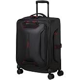 Samsonite Ecodiver Valiz Kabin Boyutu 55 cm / 20 in&ccedil;, 4 D&ouml;ner Tekerlek, %100 Geri D&ouml;n&uuml;şt&uuml;r&uuml;lm&uuml;ş Evcil Hayvan, Siyah|Kimlik Et