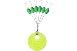 Drchoer Lot de 150 butées de pêche en caoutchouc 6 en 1, noir ovale, taille L, M, S disponibles