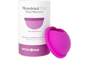 EUREKA! CUP Disco Menstrual Reutilizable – Silicona Médica 100% – Cómodo durante el sexo – Tallas S y L – 12h Protección – Apto para Flujo Abundante – Sin Presión – Ecológico – Hipoalergénico (Pequeño)