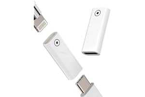 ZOYUZAN Adaptateur USB C Femelle vers Lightning Femelle Apple Pencil 1ere Generation Chargeur Accessoire(Lot de 2) iPad Stylet Pen Type Charge Certifié MFI 1 Génération Ipencil Thunderbolt 4 Jack Adaptador