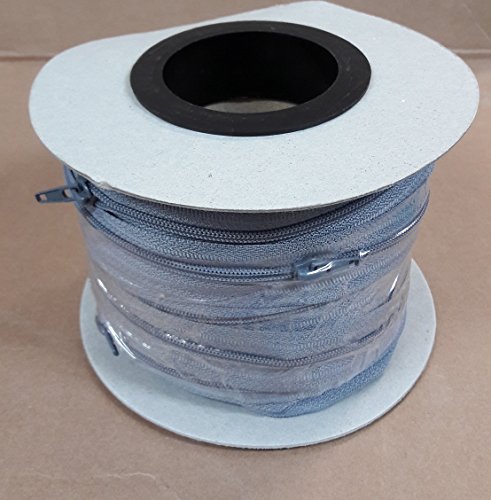 TSM Fermeture éclair de couleur gris (25mètres)