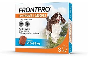 Frontline Frontpro antiparasitaire Grand Chien 10-25kg Puces et Tiques x3 comprimés