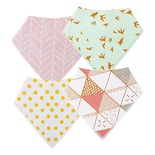 4er Baby Dreieckstuch Lätzchen Spucktuch Mit Druckknöpfen Multifunctional, von Future Founder - 2