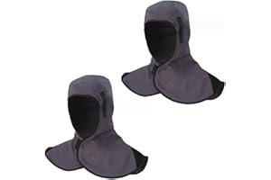 BARAC Gorro Soldador Para Careta Soldar, Capucha De Soldadura Ignifuga, Reutilizable, Lavable, Transpirable, Resistente al Desgaste y Ligero, Compatible Con Pantalla Caretas Máscara de Soldador (2 Unidades)