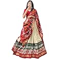 MITRA BIZ Patola Print Leheriya With Foil Work Tussar Silk Lehenga Choli