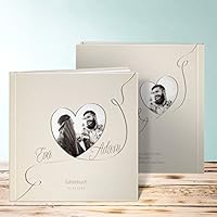 Hochzeitsbuch, Leichtigkeit 32 Seiten, Hardcover 215x215 mm personalisierbar, Braun